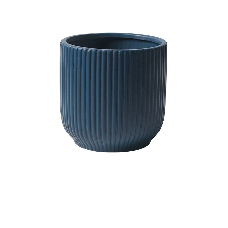 Ceramic Flower Pot Set - Nordic Style Garden Planters with Gold & Hole Options