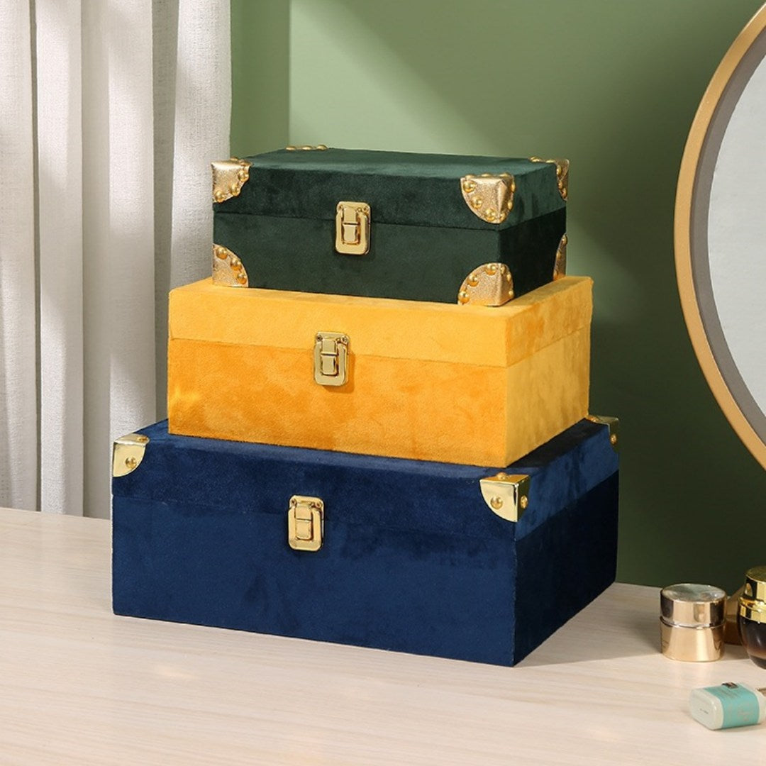 Minimalist Wooden Jewelry Organizer Large Capacity Desktop Storage Box