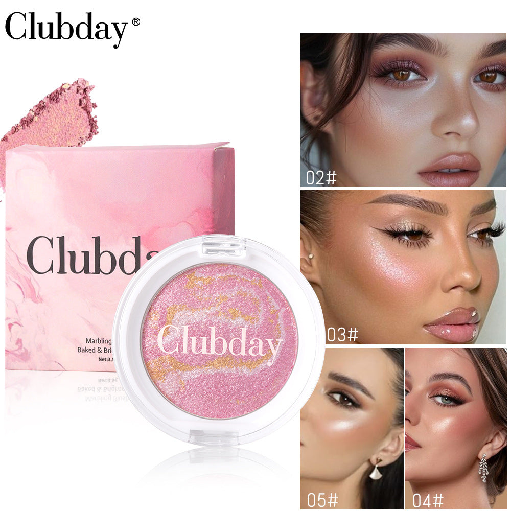 Marble Pattern All-in-One Face Palette - Highlighter, Blush & Bronzer