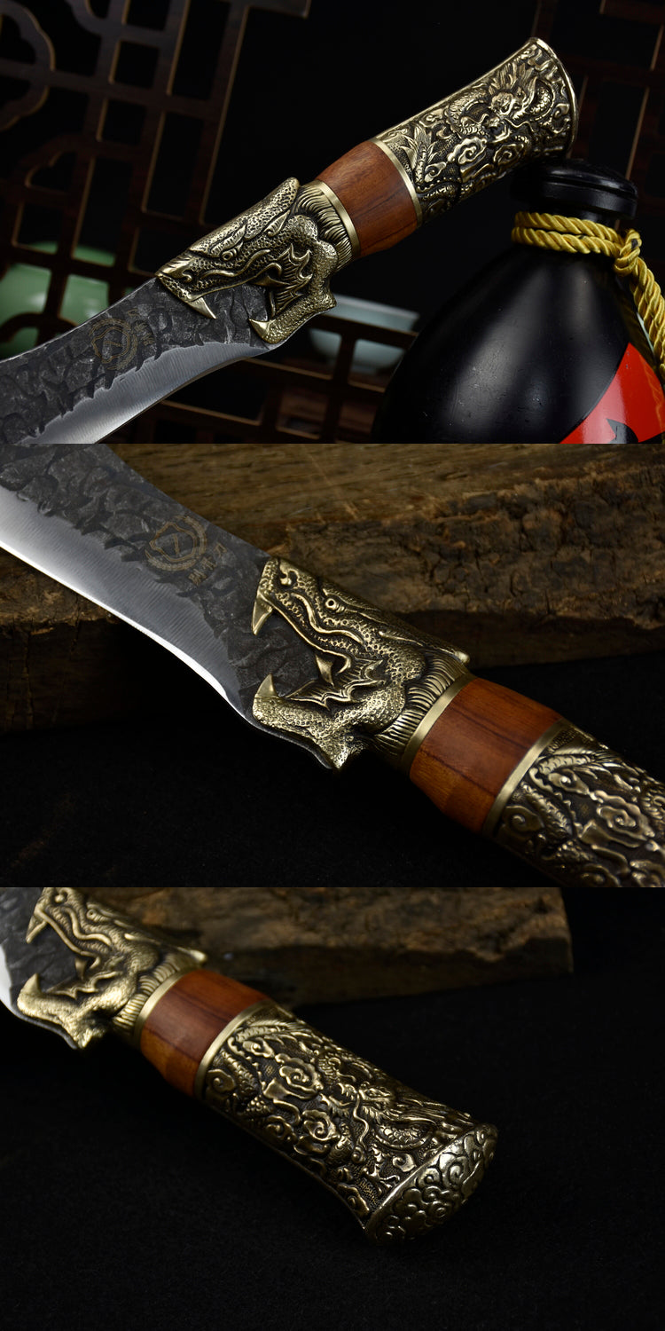 Bone Knife with Rosewood Handle - 14cm Blade for Kitchen Use