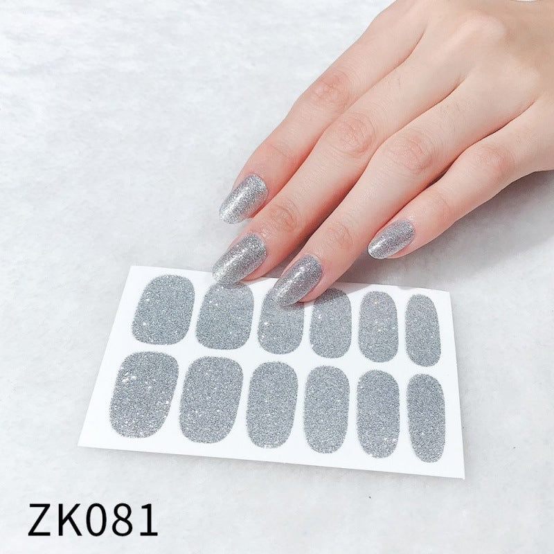 Waterproof Nail Stickers - Cute Peach Design
