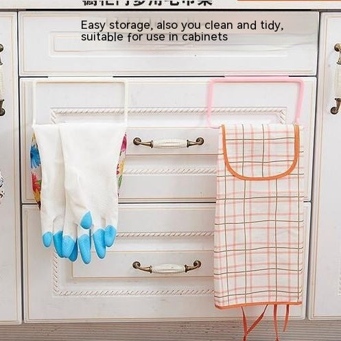 Removable Over-the-Door Hook Rack for Bathroom Storage - Nail-Free, Multi-Color