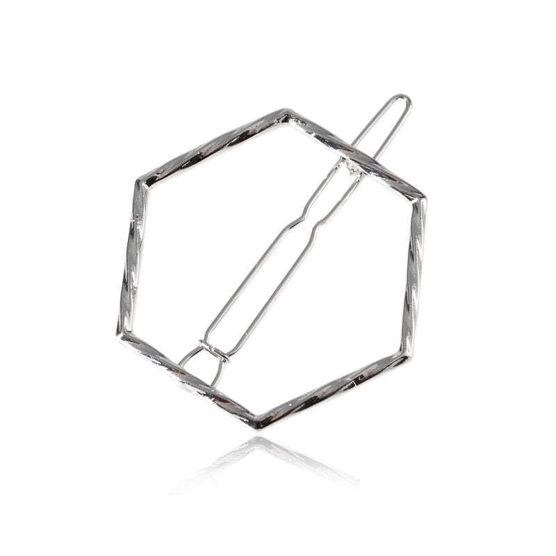 Hollow Geometric Hair Clips Set - Multilateral Barrettes for Women
