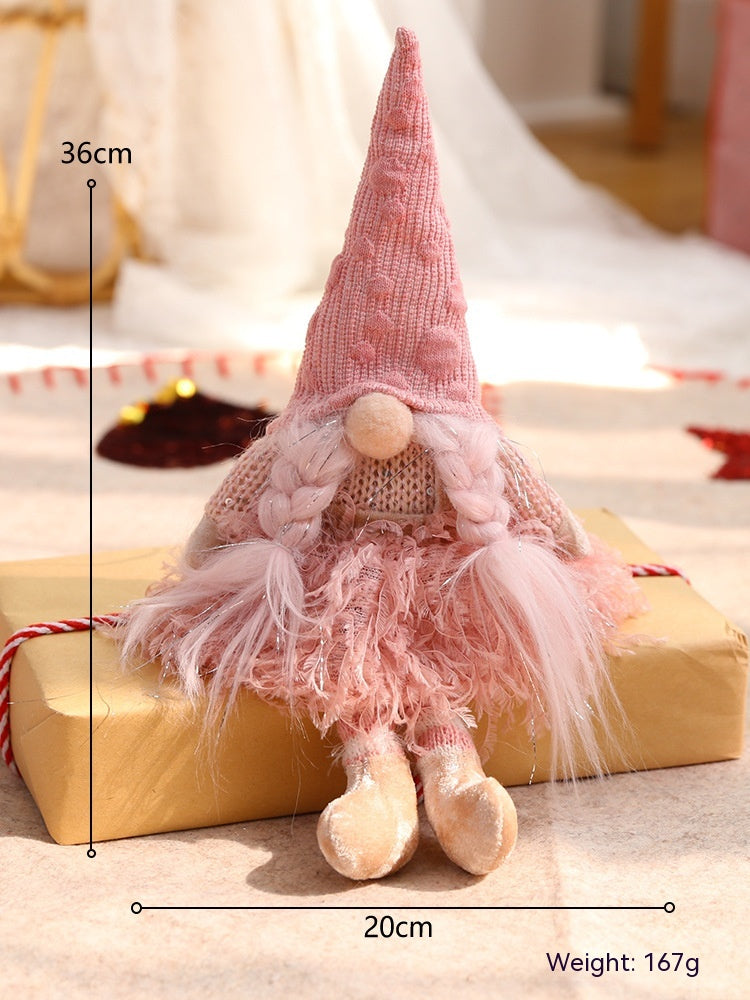 Cute Elk Santa Claus Prop Decoration for Home or Party Decor