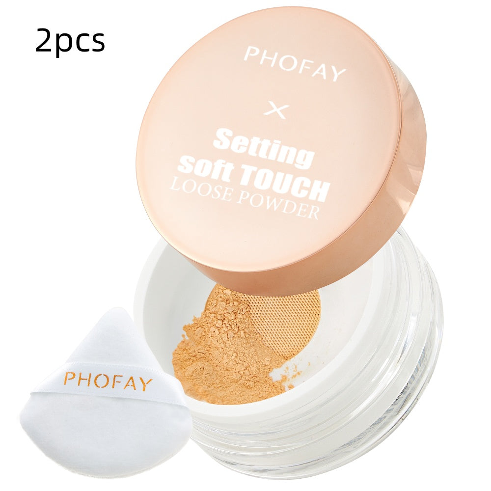 Soft Touch Loose Setting Powder - Long-Lasting Mattifying Face Makeup