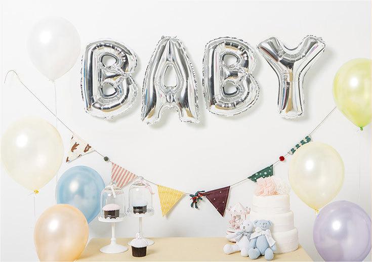 Gold Letter Balloon Set for Birthday Wedding Celebration - Aluminum Foil Party Decor