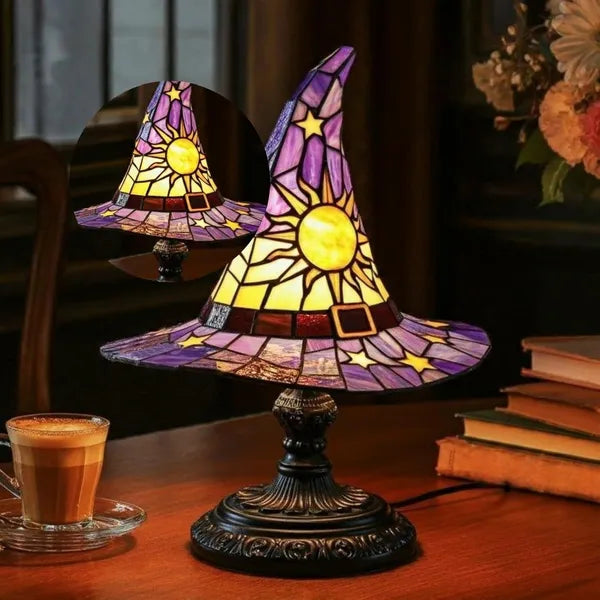 Witch Hat Lamp - Handmade Halloween Decoration for Parties
