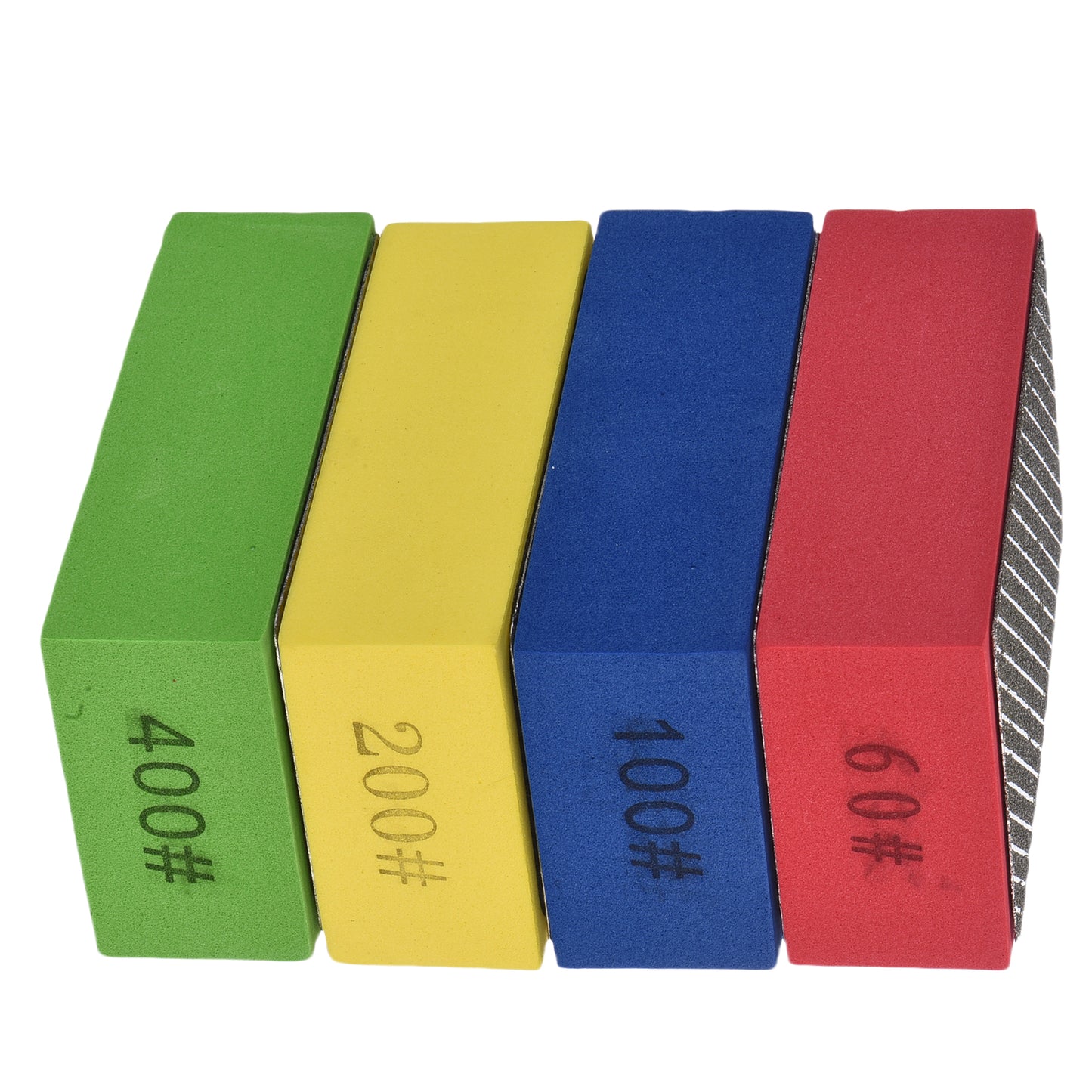 Diamond Hand Polishing Pads Set for Glass, Stone, Metal, Wood - Reusable Abrasive Sanding Blocks