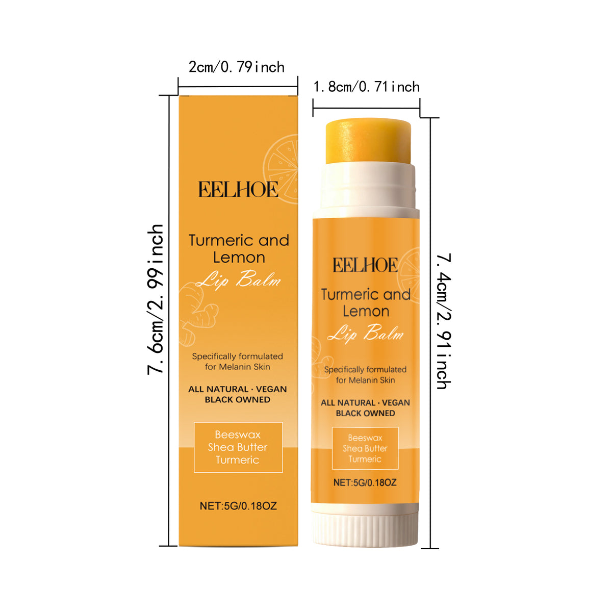 Turmeric Lemon Lipstick 5g 1 Box