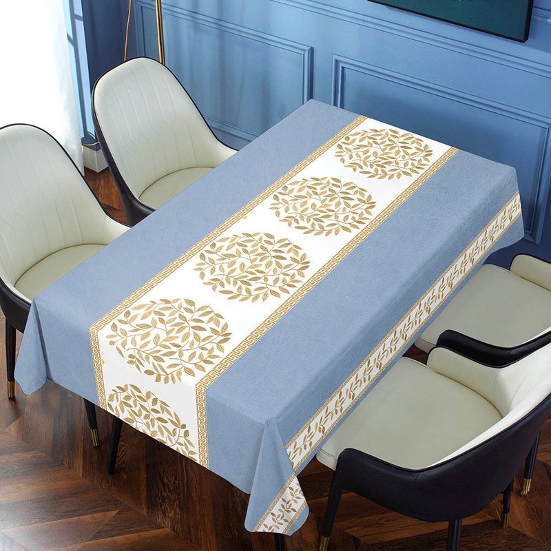 Waterproof Non-Slip Rectangular Coffee Tablecloth - Modern Geometric Design