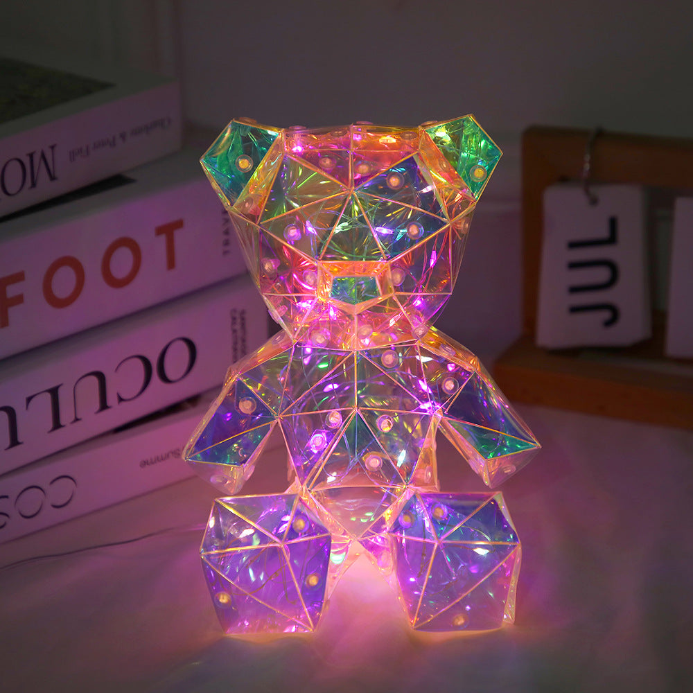 Colorful Bear Night Light - Birthday & Valentine's Day Gift for Kids