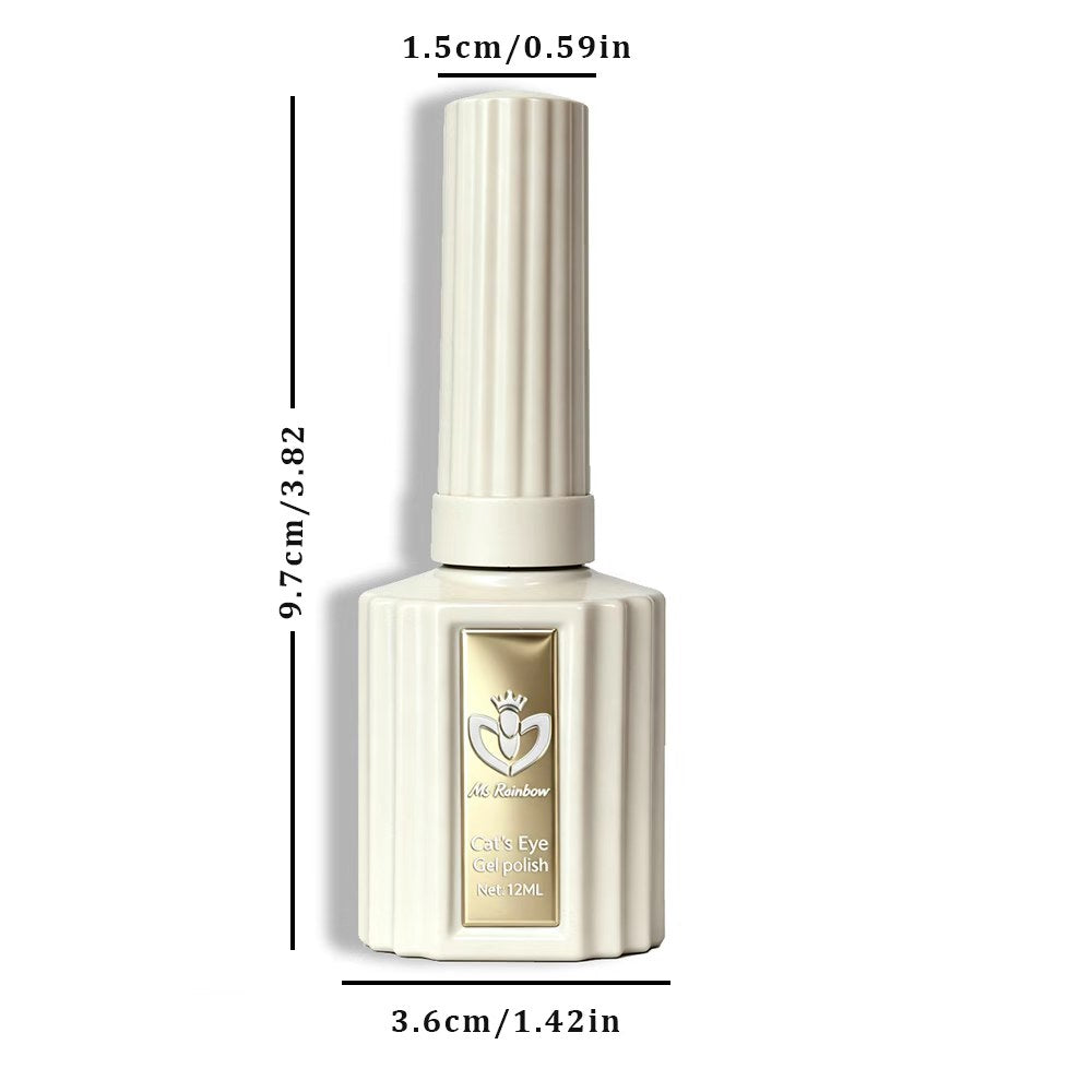 Aurora Cat Eye UV Nail Gel Polish - 12ml Magnetic Shimmer Manicure - Huancai 02