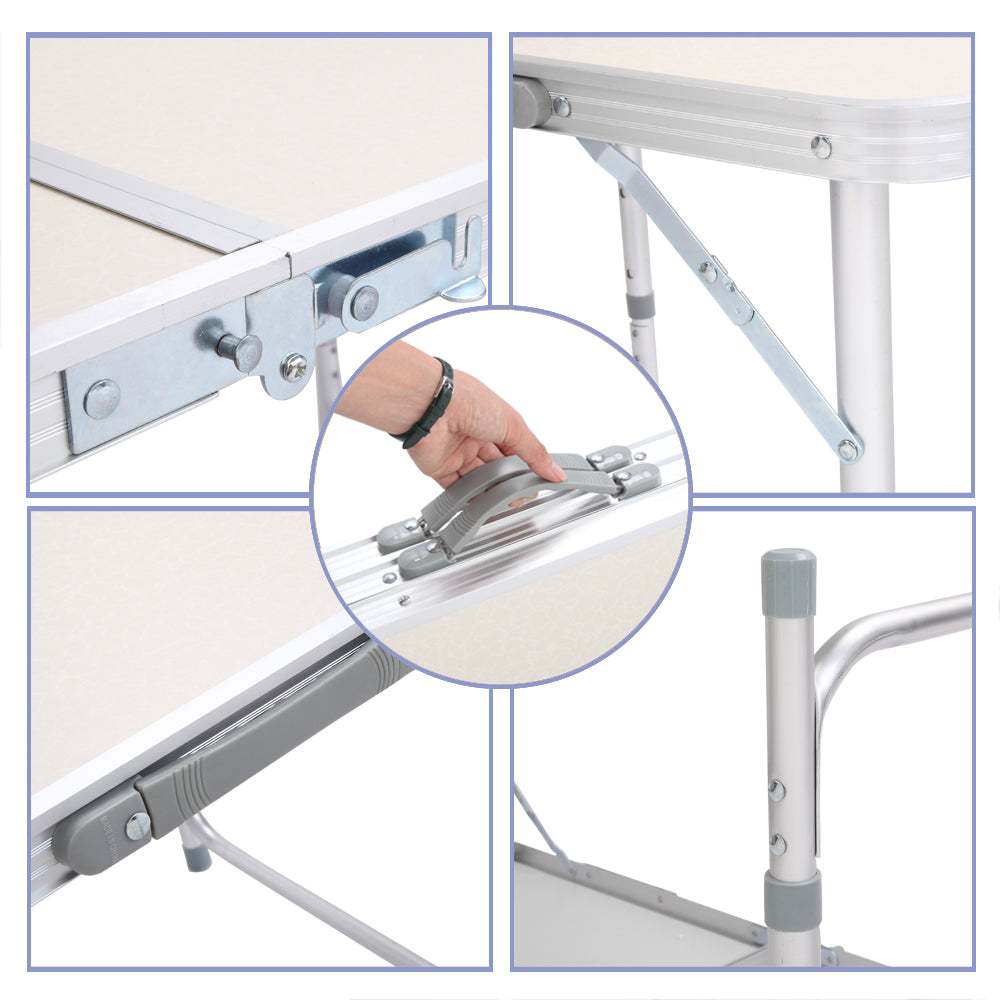 6ft Aluminum Alloy Folding Table - Outdoor & Camping Use
