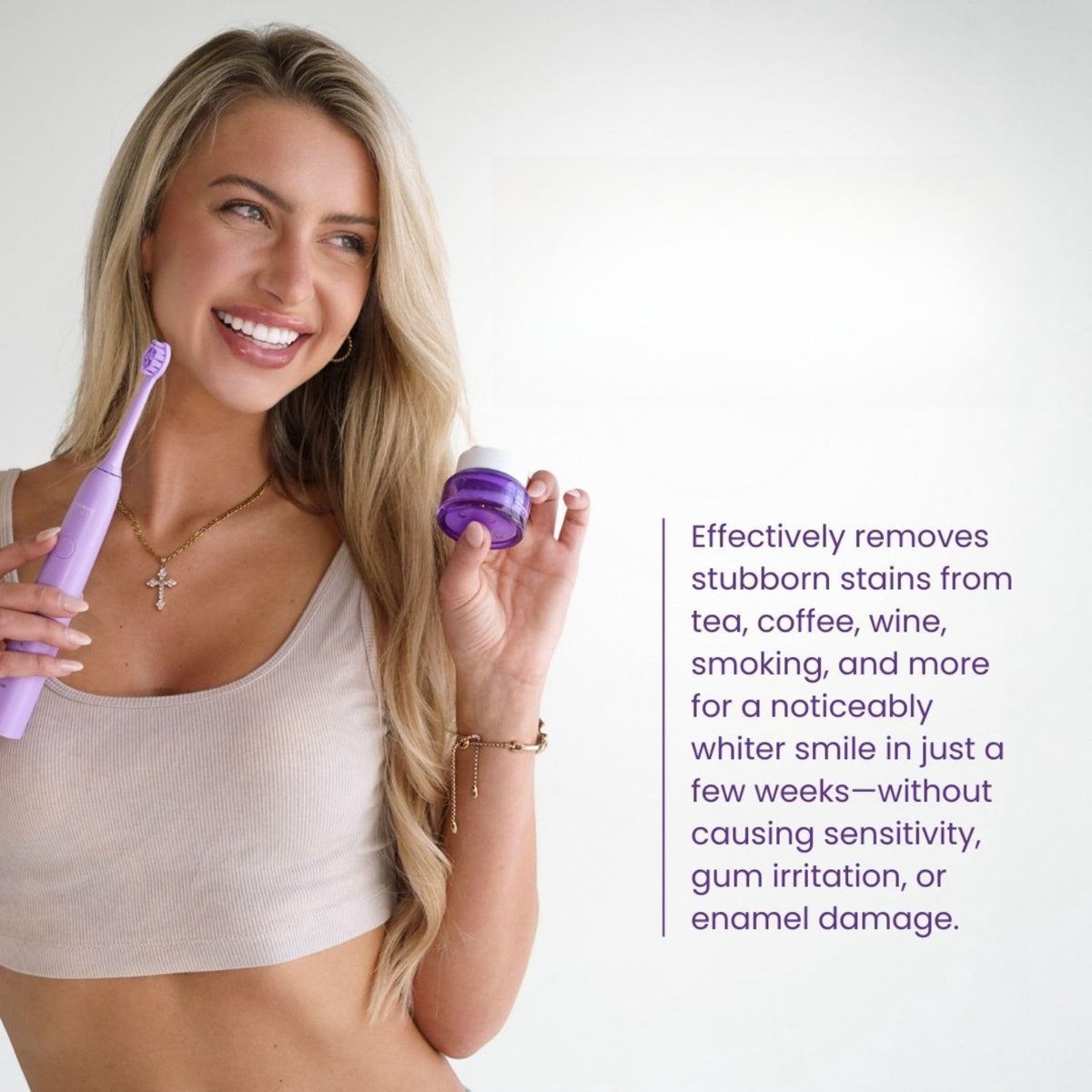Purple Whitening Tooth Powder Toothpowder Clean Odor