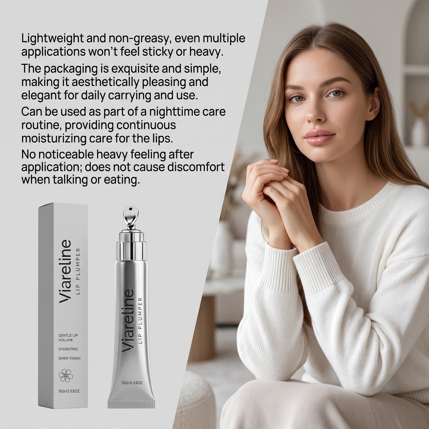 Moisturizing Lip Gloss 15g Hydrating Lip Shine for Soft Lips
