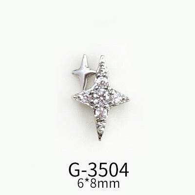 Diamond-Studded Nail Art Accessories with Zircon - Multiple Styles