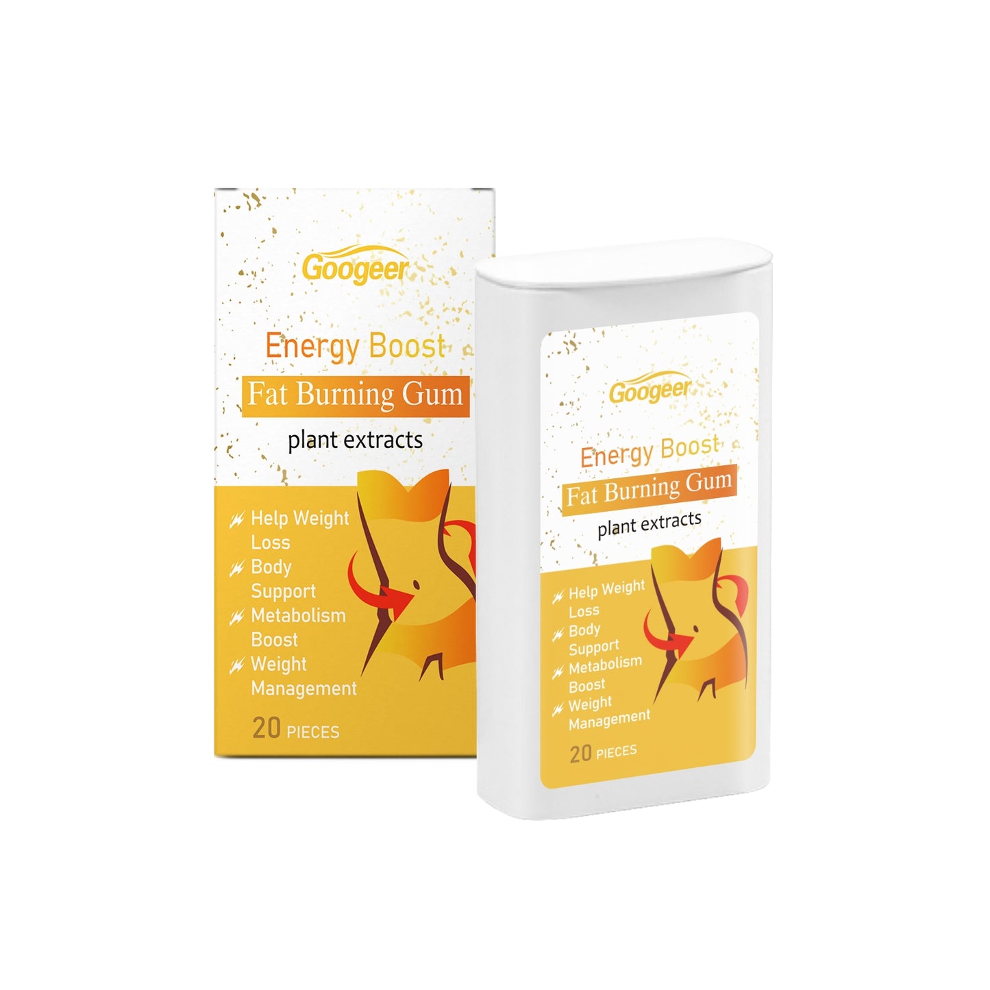 Fat Burning Chewing Gum - Weight Loss Support, 20 Pieces