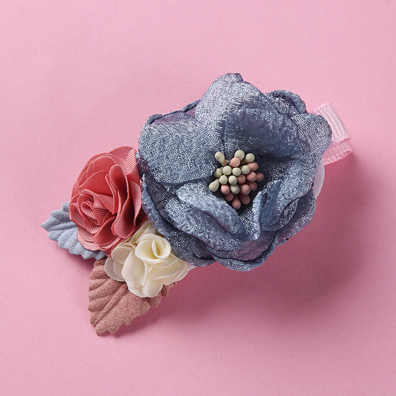 Children's Flower Hair Clip - Pearl Finish