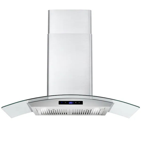 30-Inch Wall Mount Range Hood 700CFM Tempered Glass Touch Control Kitchen Appliance