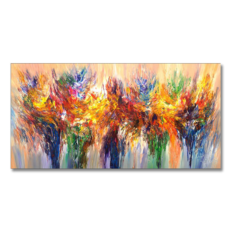 Custom Inkjet Canvas Painting with Framed Triptych Wall Art