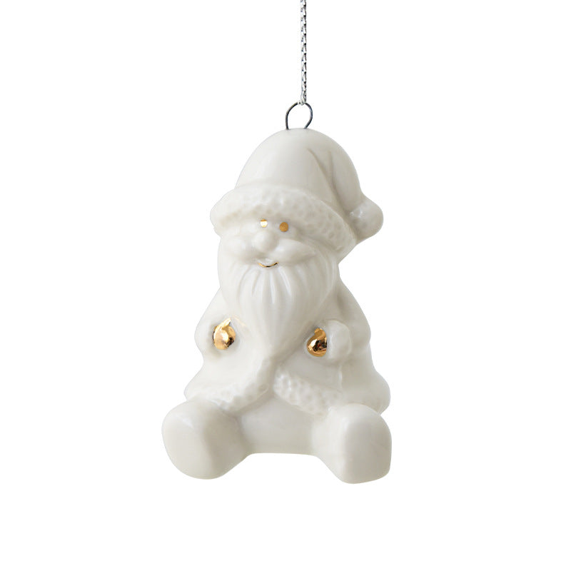 Mini House Ceramic Christmas Pendant Ornament Set