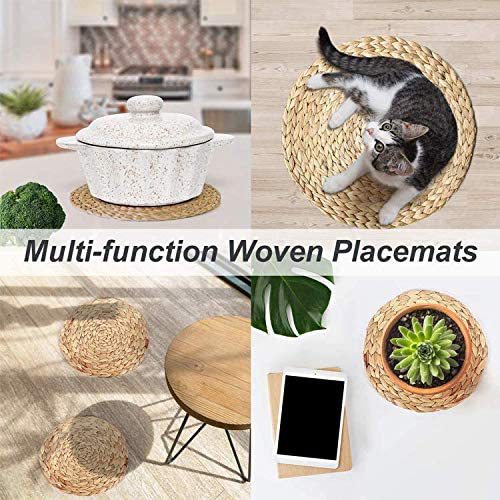 Water Hyacinth Coaster Set - Round Heat Insulation Drink Bowl Pads
