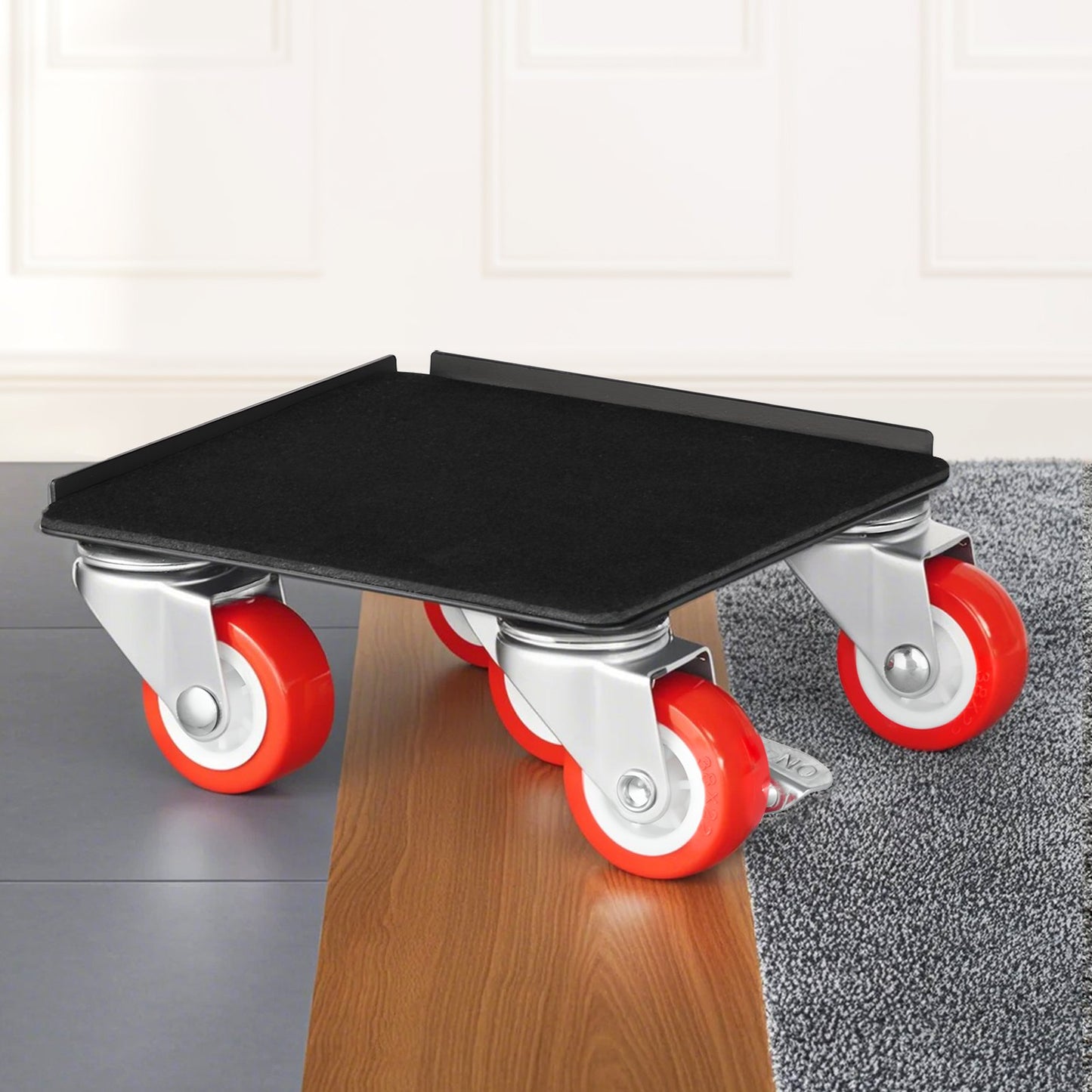 Heavy Duty Furniture Moving Dolly with 5 Wheels 1200 lbs Capacity - Black