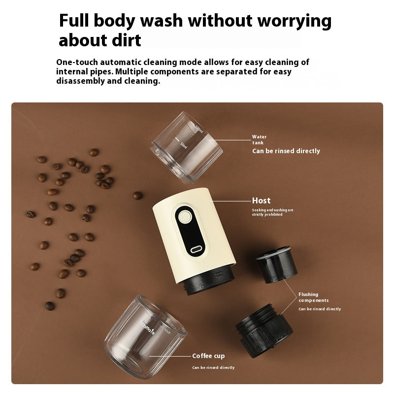 Portable Wireless Coffee Machine - Compact Capsule Espresso Maker for Home & Outdoor Use
