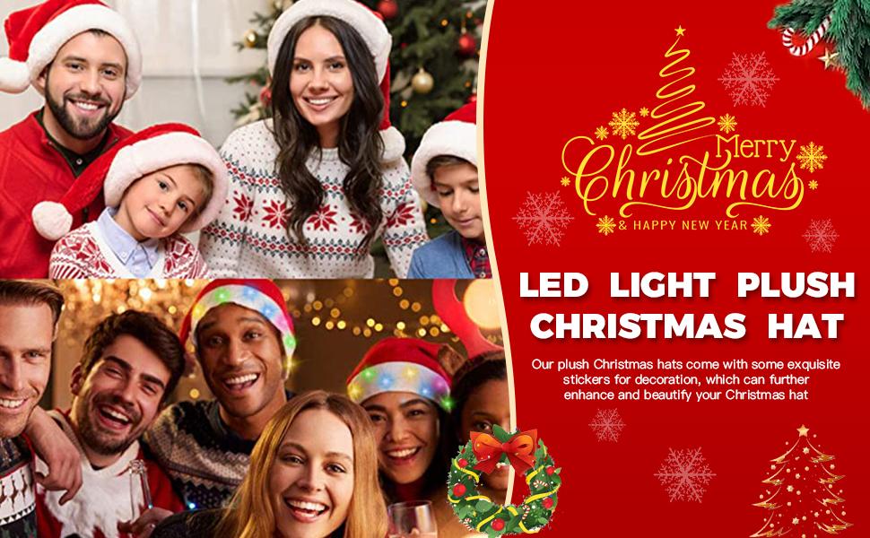 DIY LED Christmas Hat - Creative & Customizable Festive Accessory