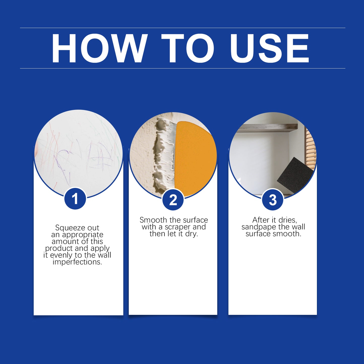 Wall Repair Kit - Wall Patching, Spackle & Putty for Home Wall Fixing