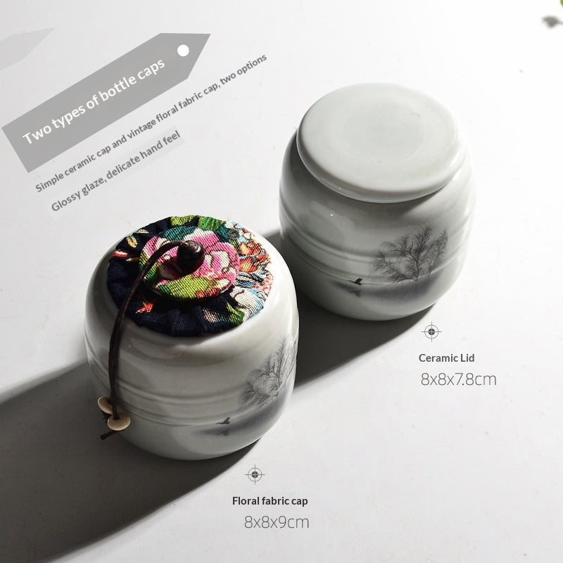 Herbal Incense Powder in Ceramic Sealed Jar - Vintage Chinese Medicine