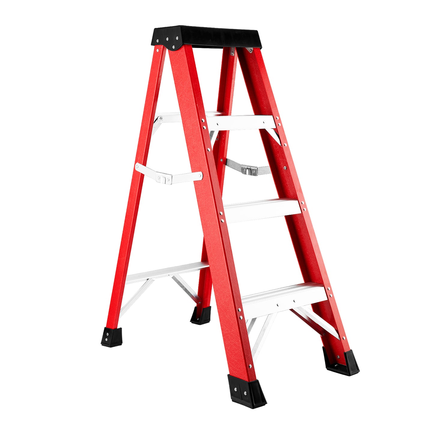 Fiberglass Insulating Folding Step Ladder for Electrical Safety - Non-Conductive
