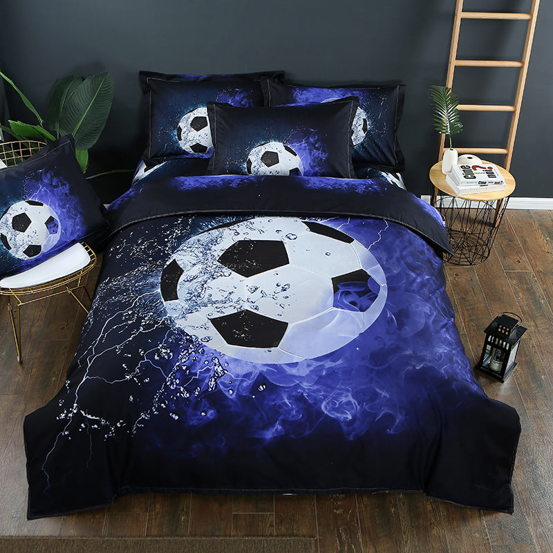 3D Cotton Printed Bedding Set | Cartoon Anime Home Textile Decor