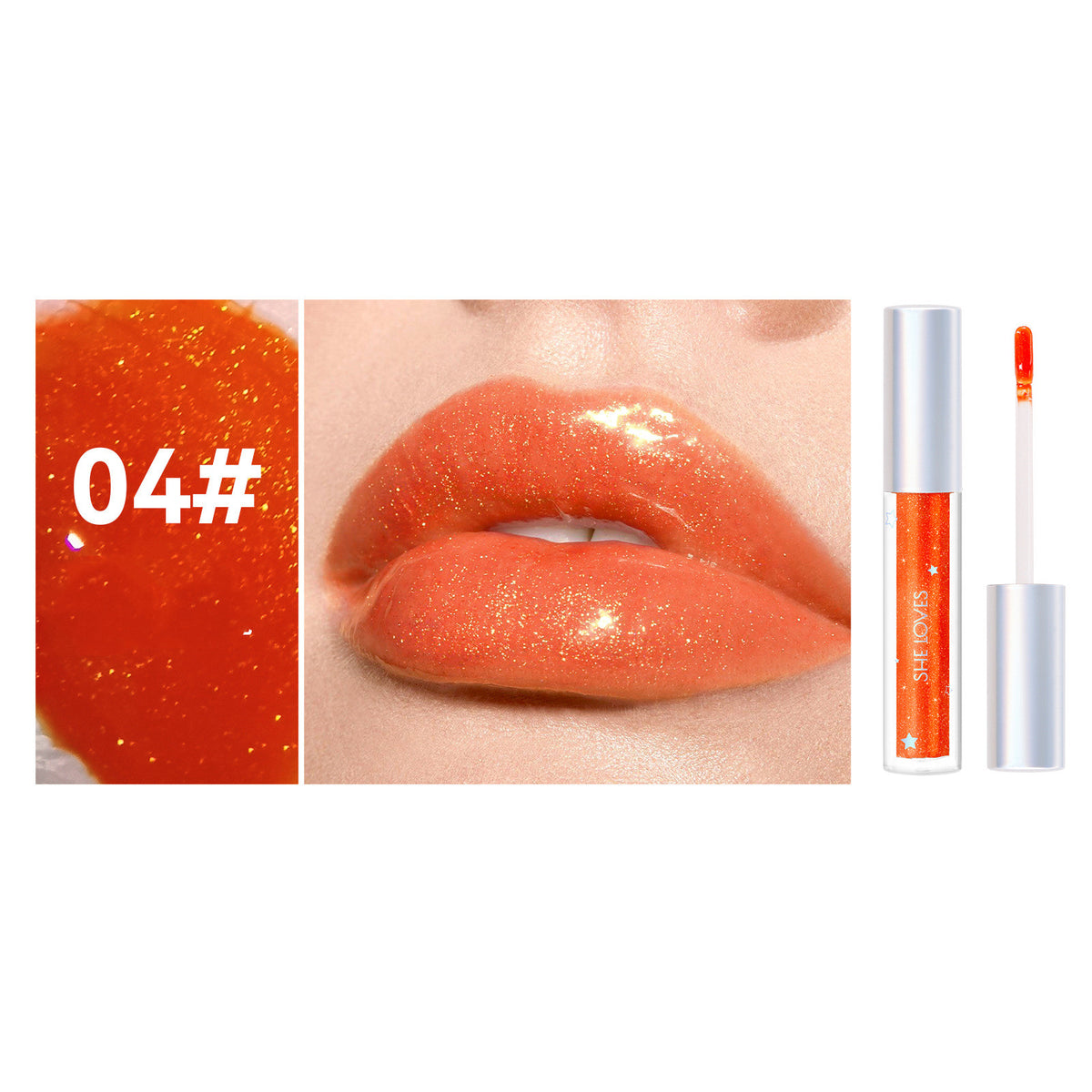 Moisturizing Lip Gloss Plumper with Glitter Shine - Multiple Colors