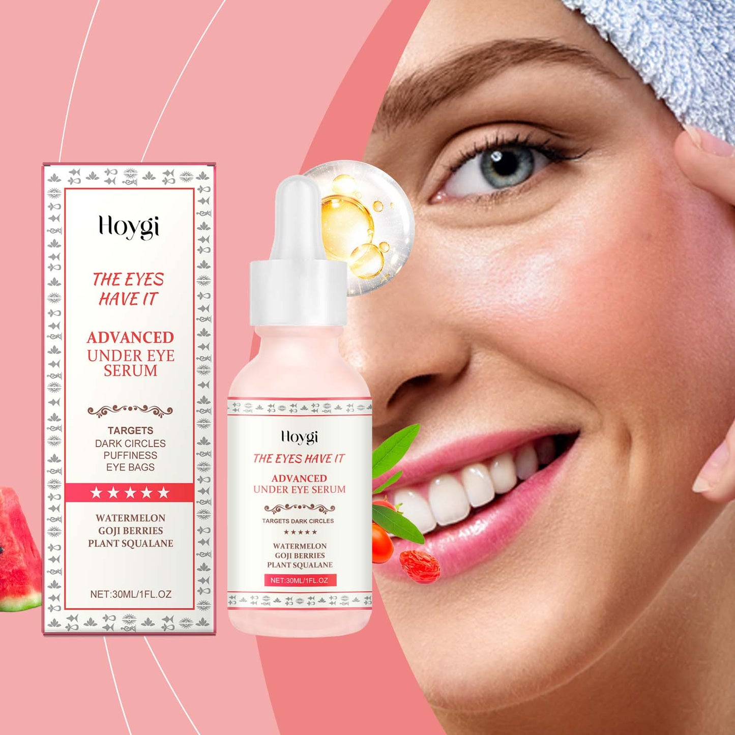 Anti-Wrinkle Eye Serum with Watermelon & Squalane - 30ml Firming Treatment