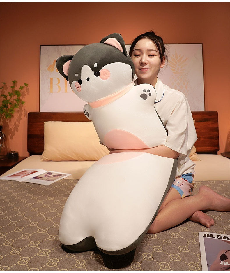 Cartoon Animal Sleeping Pillow with Polyester Fiber Fill - Soft Cozy Cushion