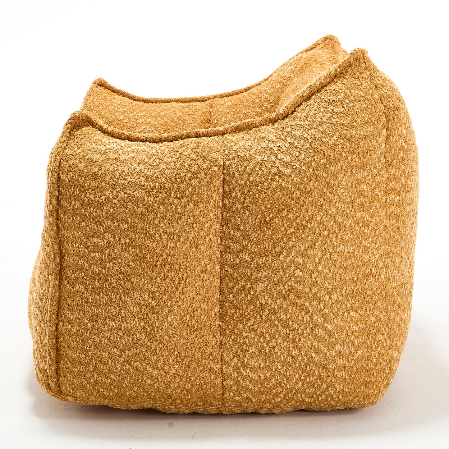 Yellow Chenille Bean Bag Chair - Comfortable Lazy Sofa for Adults
