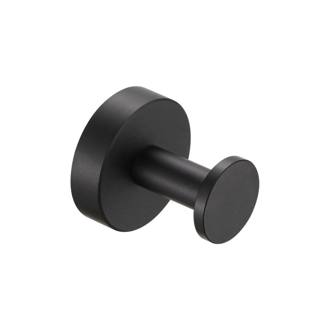 Matte Black Wall Hooks for Bathroom & Entryway - 4 Pack