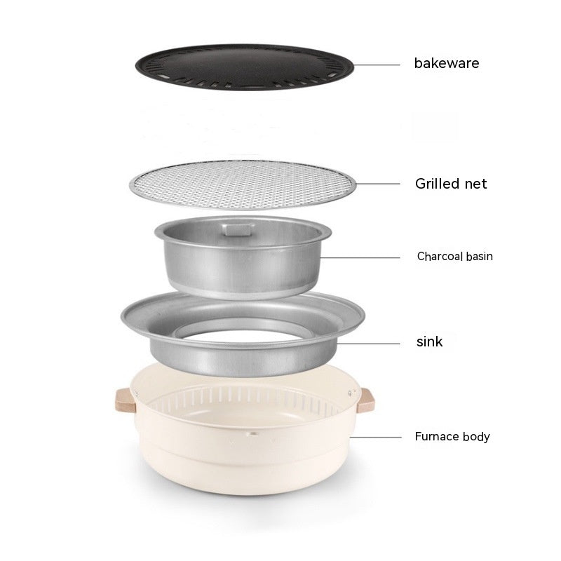 Portable Outdoor Home Barbecue Stove - Multi-Function Grill for Camping and Picnic