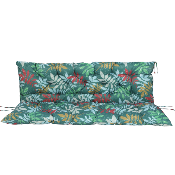 Outdoor Swing Cushions 70 Inch Waterproof 4-Inch Thick Seat Replacement with Backrest & Ties