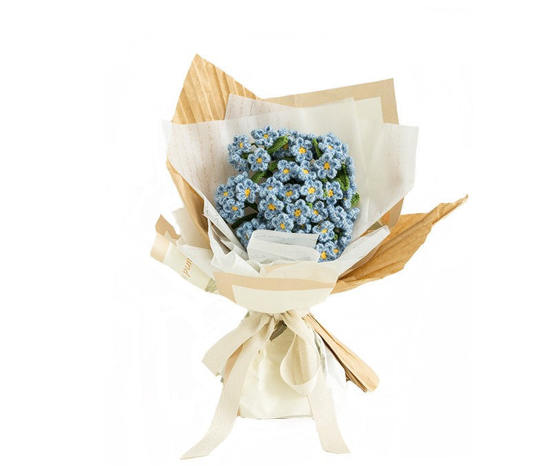 Handmade Crochet Yarn Art Bouquet DIY Craft Kit - Wool Material
