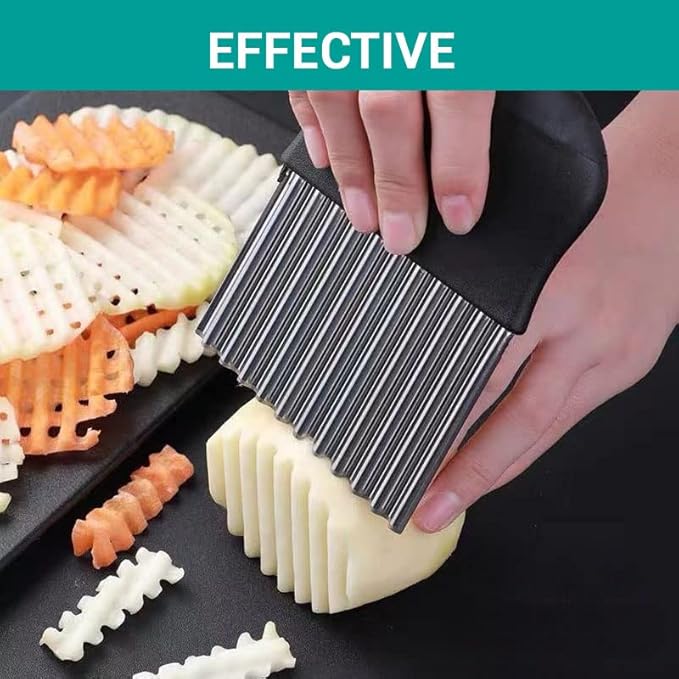 Stainless Steel Crinkle Cutter and French Fry Slicer