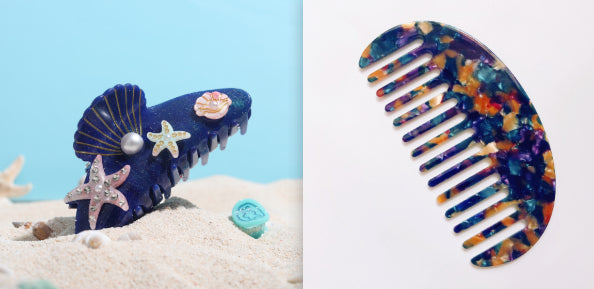 Acrylic Starfish Shell Hair Barrette