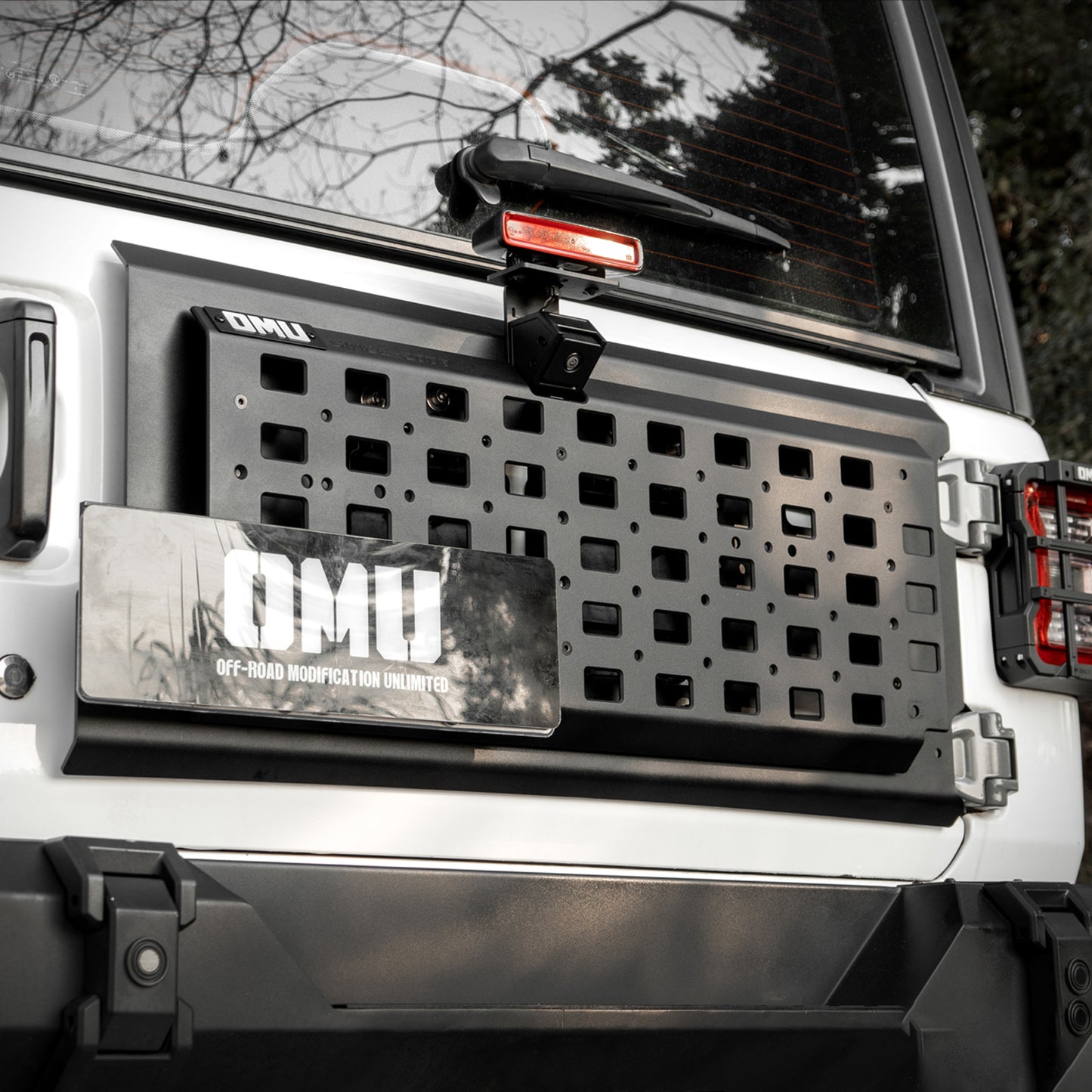 Heavy-Duty Aluminum Tailgate Expansion Panel for 2018+ Jeep Wrangler JL - MOLLE Storage Organizer, No-Drill Installation, Black