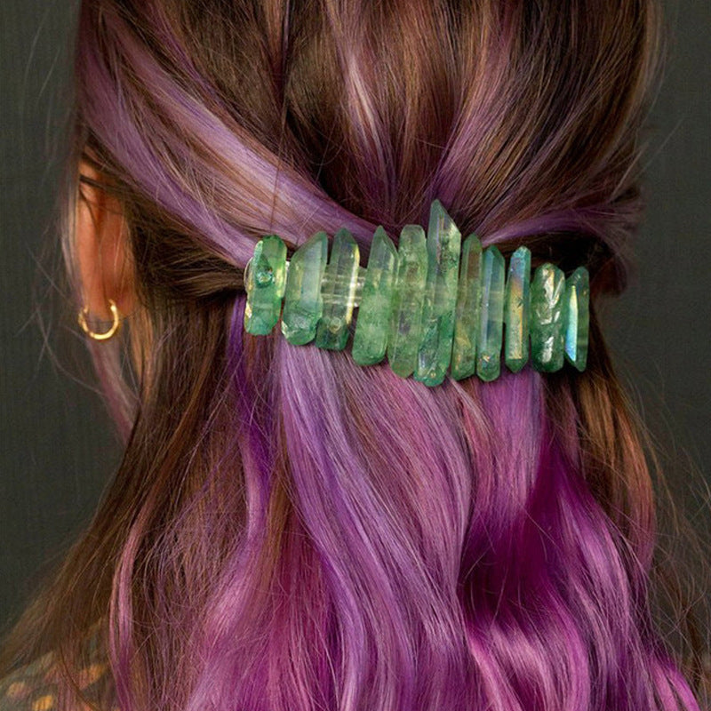 Multicolor Crystal Spring Hair Clip