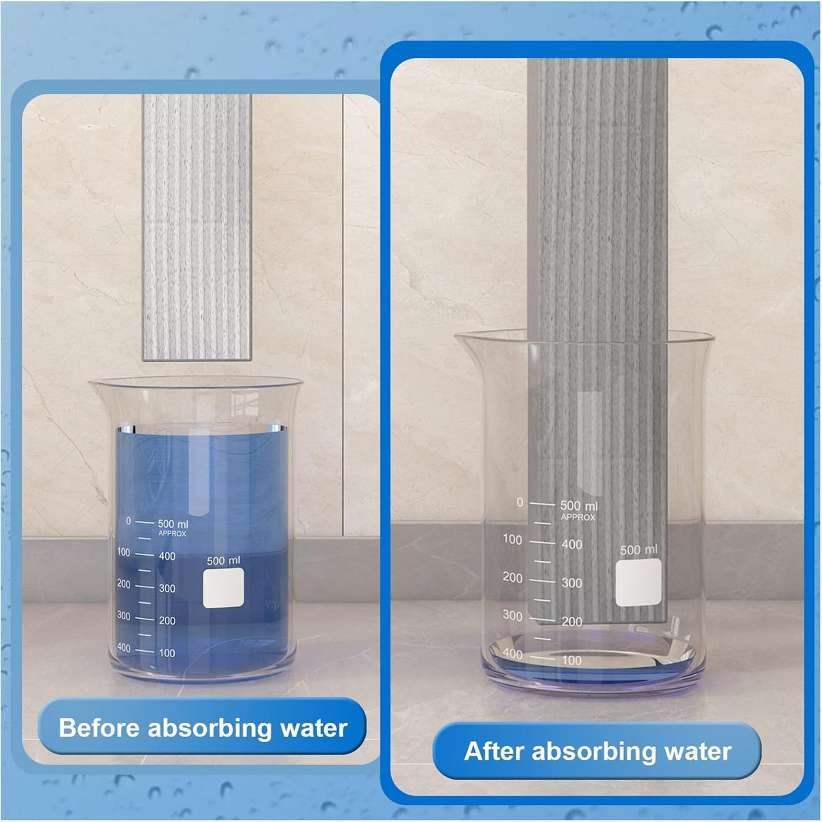 Foldable Water Absorbing Sponge Mop for Bathroom Kitchen Car Cleaning - Multi-Scene, Scratch-Free