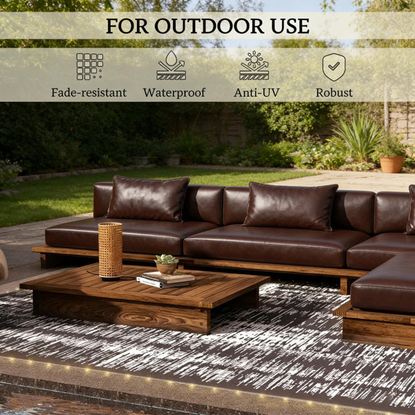 Reversible Waterproof Outdoor Rug - 120.1" x 95.7"