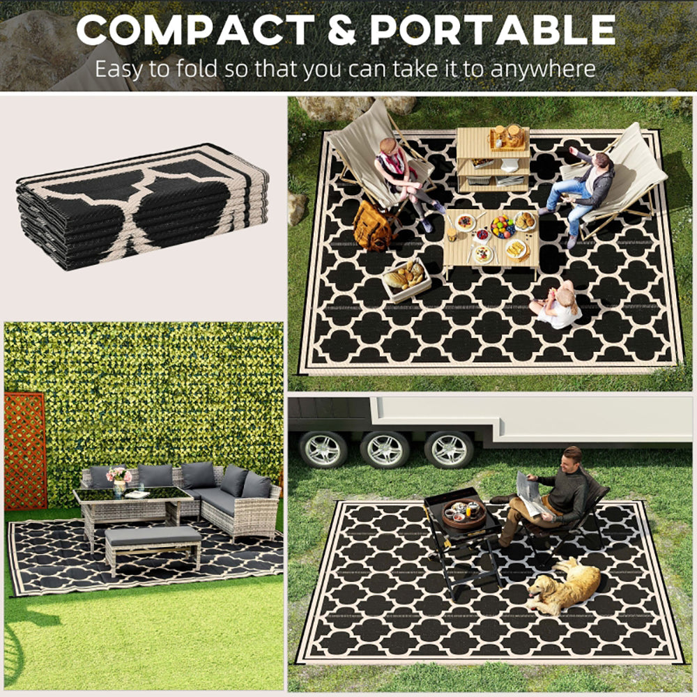 Reversible Waterproof Outdoor Rug for Camping and Patio