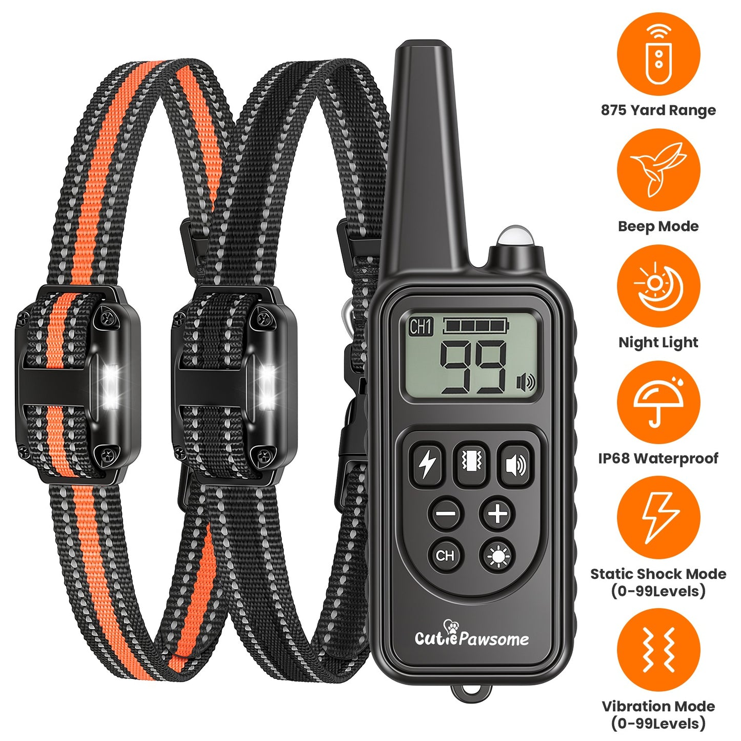 Dog Training Collar with Remote - Waterproof, Long Range, Multi-Mode