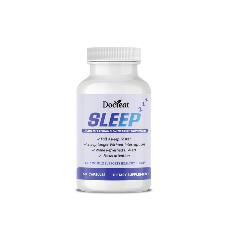 L-Theanine & Melatonin Sleep Support Capsules - 60 Count